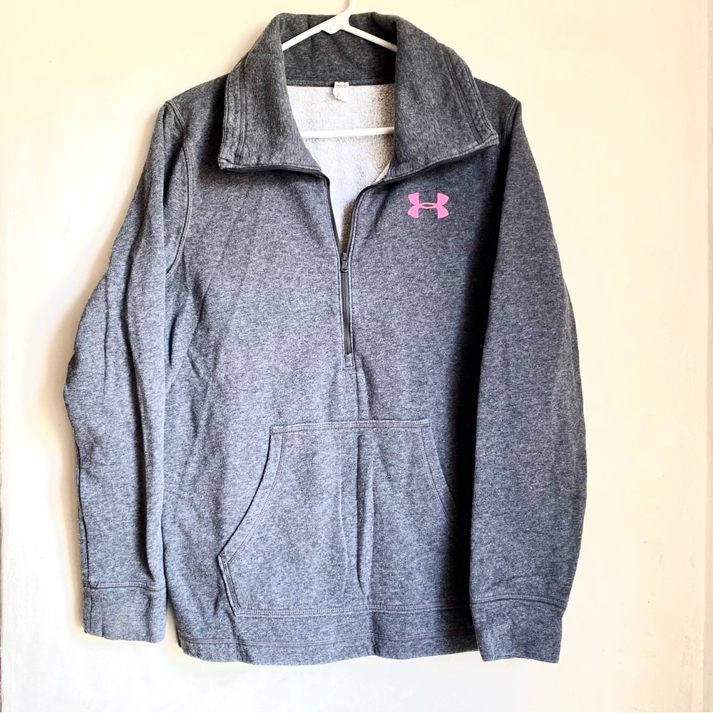 Under Armour Women's Gray Medium Half-Zip Long Sleeve Sweatshirt